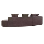 Christopher Knight Home 116 Modern Curved Sectional Sofa with High-Density Sponge and 4 Pillows