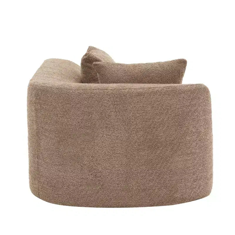 Christopher Knight Home 116 Modern Curved Sectional Sofa with High-Density Sponge and 4 Pillows