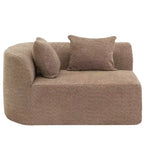 Christopher Knight Home 116 Modern Curved Sectional Sofa with High-Density Sponge and 4 Pillows