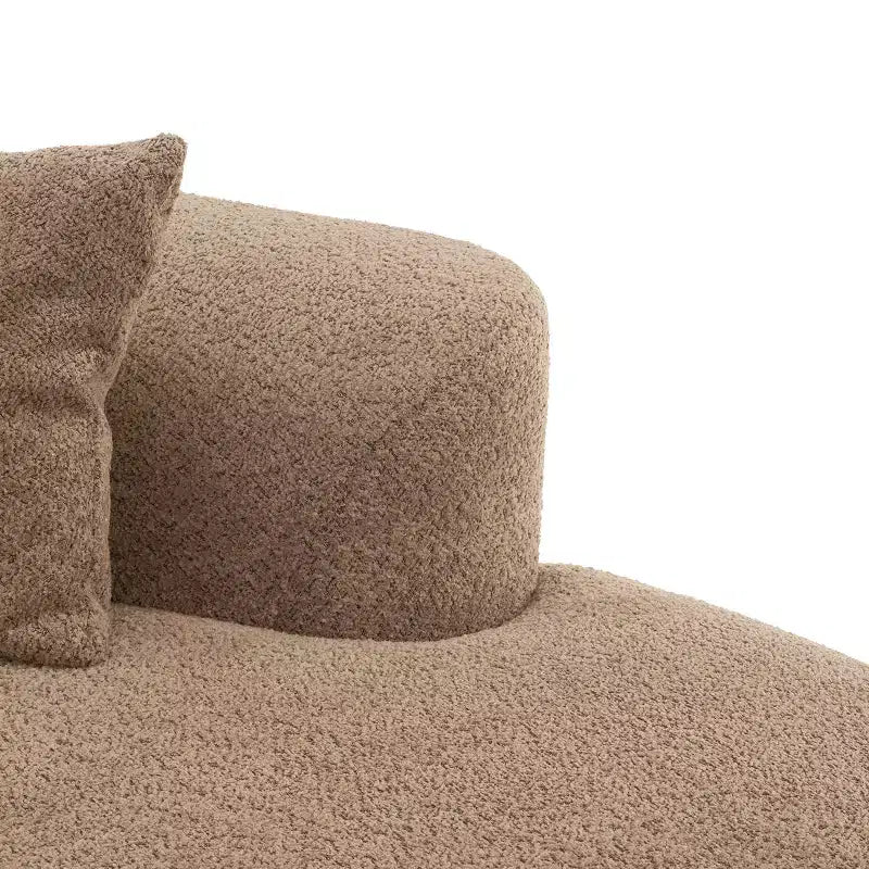 Christopher Knight Home 116 Modern Curved Sectional Sofa with High-Density Sponge and 4 Pillows