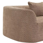 Christopher Knight Home 116 Modern Curved Sectional Sofa with High-Density Sponge and 4 Pillows