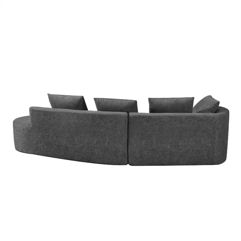 Christopher Knight Home 116 Modern Curved Sectional Sofa with High-Density Sponge and 4 Pillows