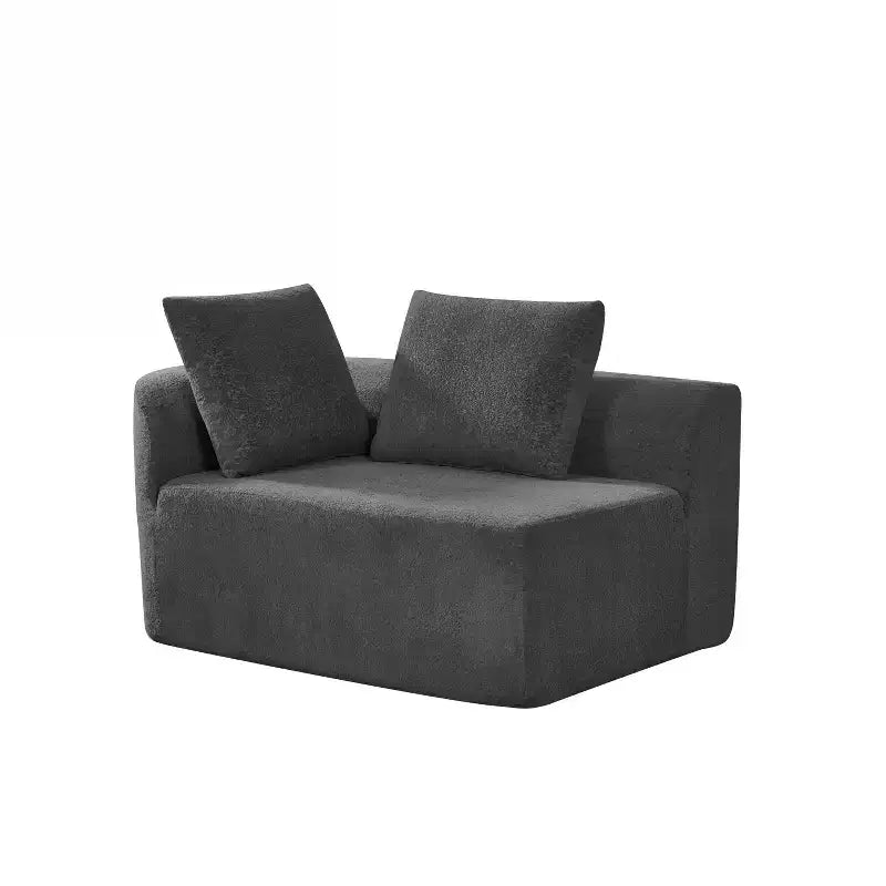 Christopher Knight Home 116 Modern Curved Sectional Sofa with High-Density Sponge and 4 Pillows