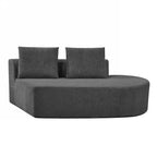 Christopher Knight Home 116 Modern Curved Sectional Sofa with High-Density Sponge and 4 Pillows