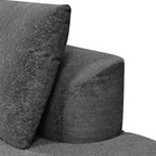 Christopher Knight Home 116 Modern Curved Sectional Sofa with High-Density Sponge and 4 Pillows