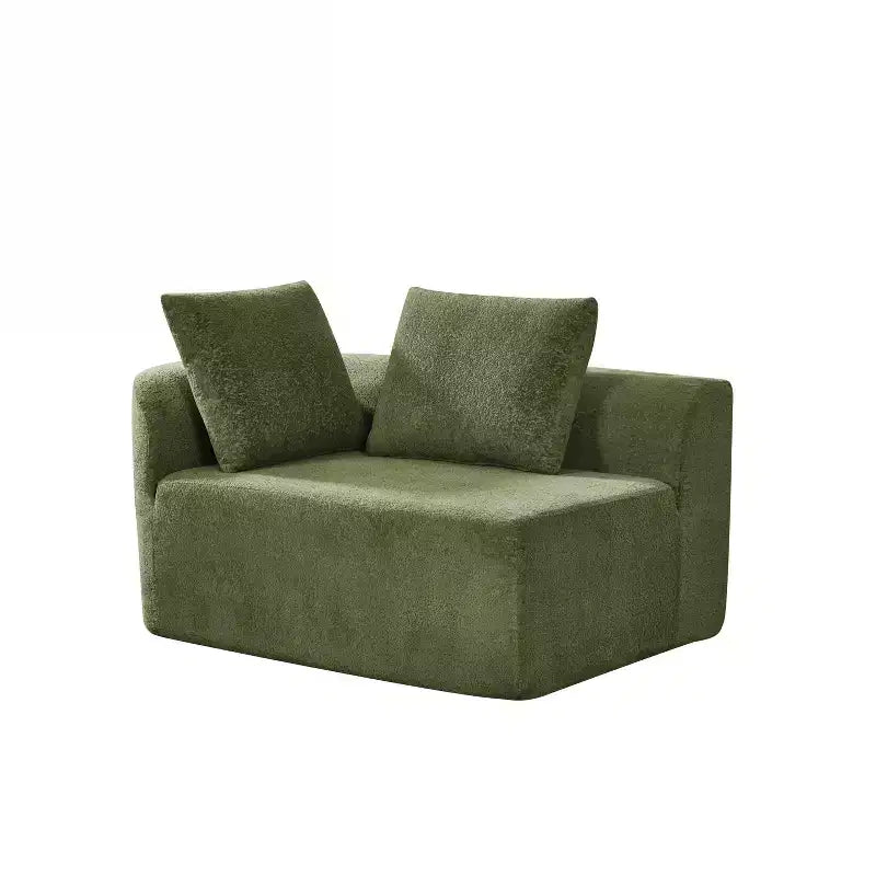 Christopher Knight Home 116 Modern Curved Sectional Sofa with High-Density Sponge and 4 Pillows