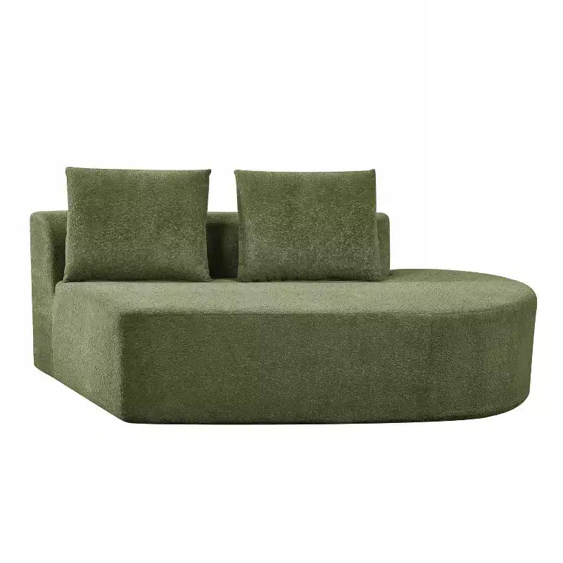 Christopher Knight Home 116 Modern Curved Sectional Sofa with High-Density Sponge and 4 Pillows