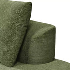 Christopher Knight Home 116 Modern Curved Sectional Sofa with High-Density Sponge and 4 Pillows