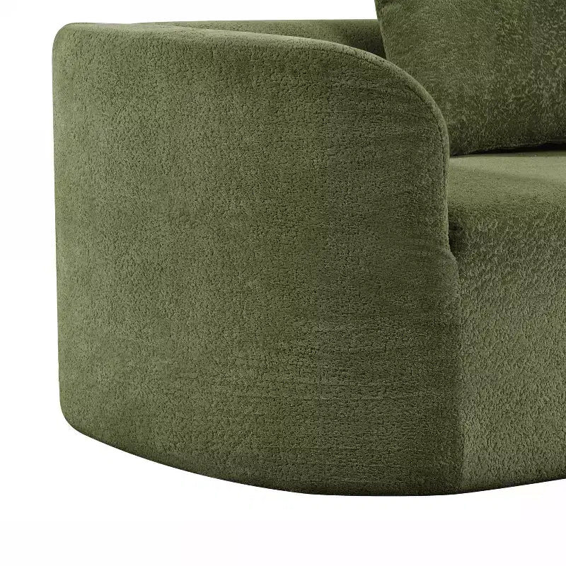 Christopher Knight Home 116 Modern Curved Sectional Sofa with High-Density Sponge and 4 Pillows