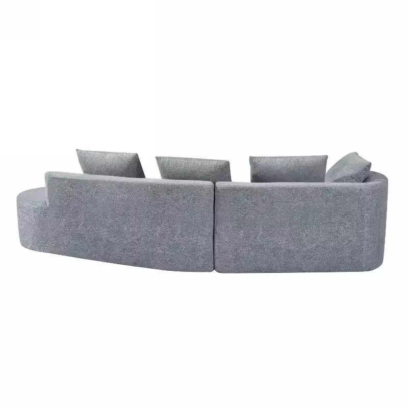 Christopher Knight Home 116 Modern Curved Sectional Sofa with High-Density Sponge and 4 Pillows