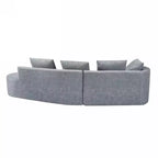 Christopher Knight Home 116 Modern Curved Sectional Sofa with High-Density Sponge and 4 Pillows