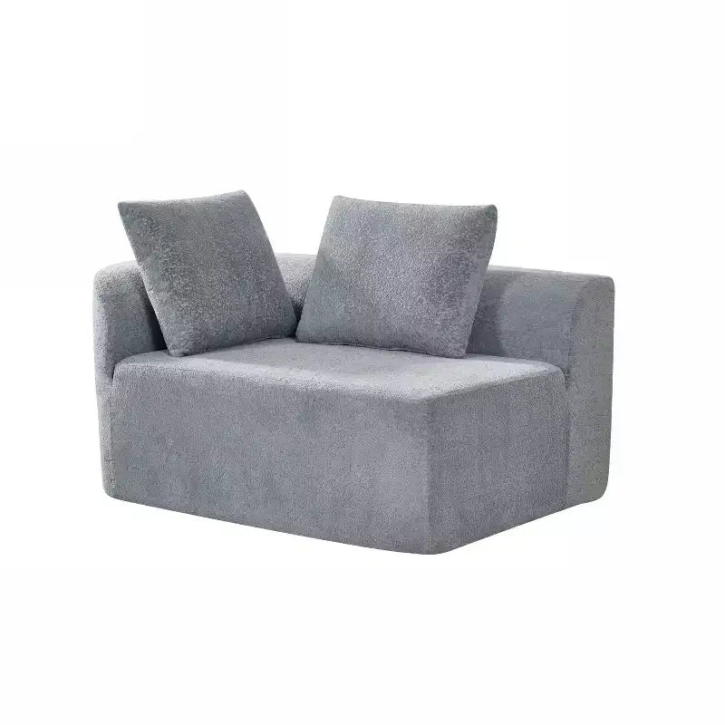 Christopher Knight Home 116 Modern Curved Sectional Sofa with High-Density Sponge and 4 Pillows