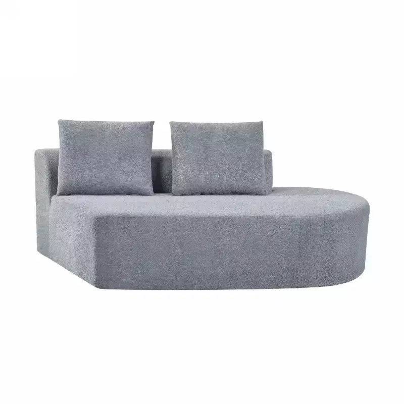 Christopher Knight Home 116 Modern Curved Sectional Sofa with High-Density Sponge and 4 Pillows