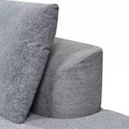 Christopher Knight Home 116 Modern Curved Sectional Sofa with High-Density Sponge and 4 Pillows