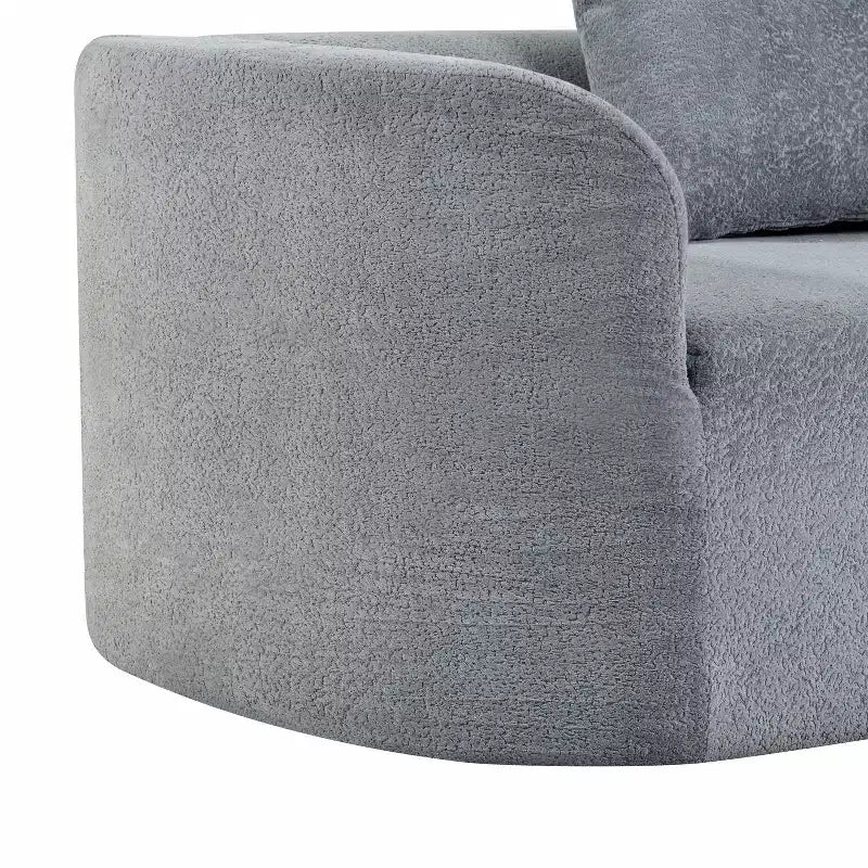 Christopher Knight Home 116 Modern Curved Sectional Sofa with High-Density Sponge and 4 Pillows