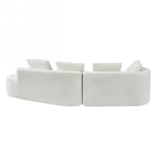 Christopher Knight Home 116 Modern Curved Sectional Sofa with High-Density Sponge and 4 Pillows