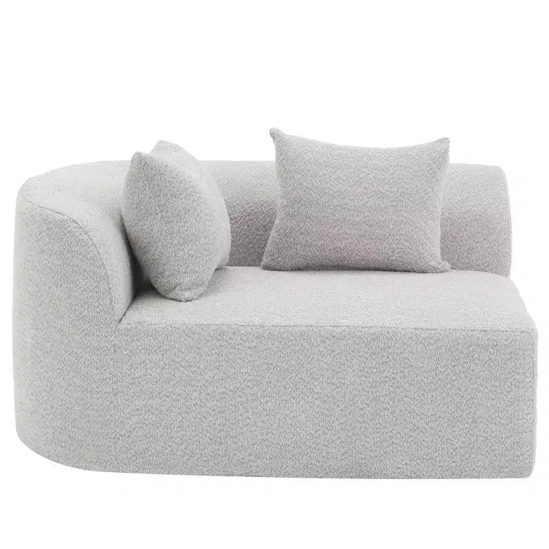 Christopher Knight Home 116 Modern Curved Sectional Sofa with High-Density Sponge and 4 Pillows