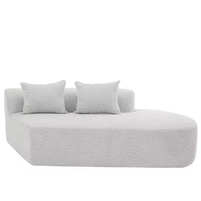 Christopher Knight Home 116 Modern Curved Sectional Sofa with High-Density Sponge and 4 Pillows