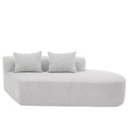 Christopher Knight Home 116 Modern Curved Sectional Sofa with High-Density Sponge and 4 Pillows