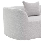 Christopher Knight Home 116 Modern Curved Sectional Sofa with High-Density Sponge and 4 Pillows