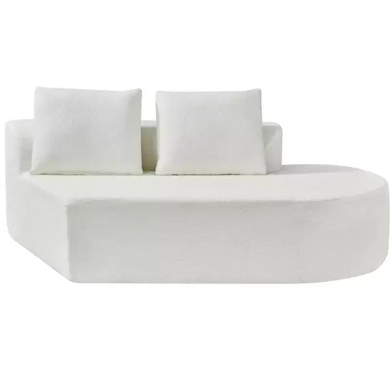 Christopher Knight Home 116 Modern Curved Sectional Sofa with High-Density Sponge and 4 Pillows