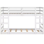 Whisen Full Over Full Bunk Bed with Ladder, Solid Construction