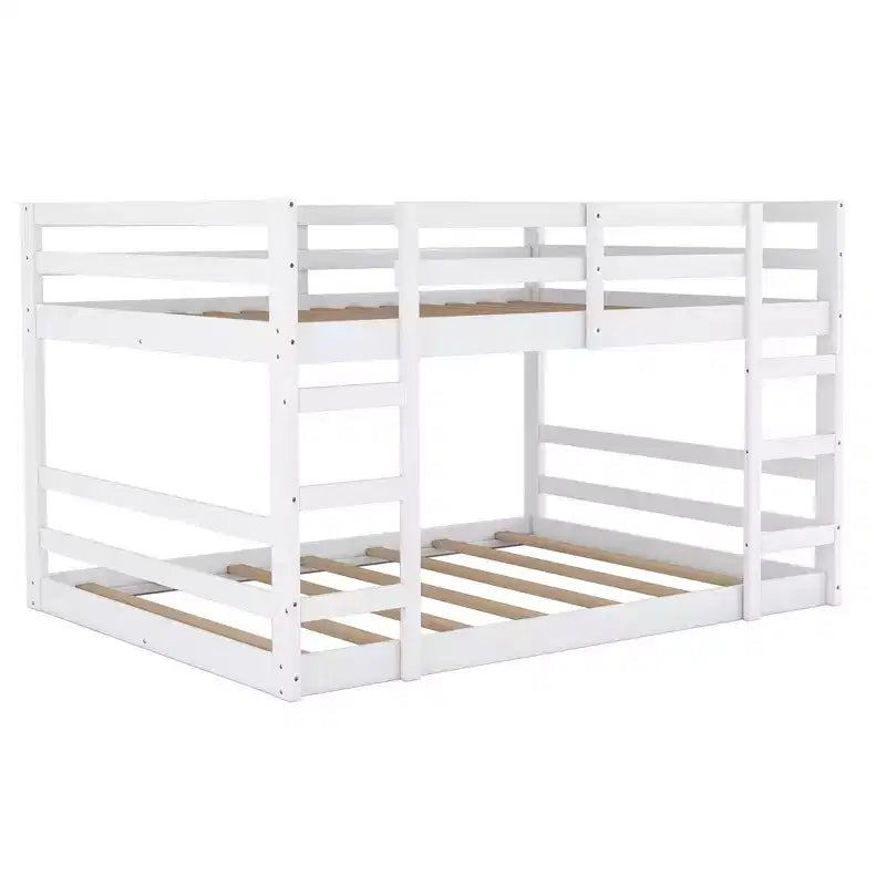 Whisen Full Over Full Bunk Bed with Ladder, Solid Construction