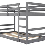 Whisen Full Over Full Bunk Bed with Ladder, Solid Construction
