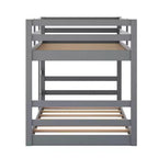 Whisen Full Over Full Bunk Bed with Ladder, Solid Construction