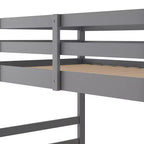 Whisen Full Over Full Bunk Bed with Ladder, Solid Construction