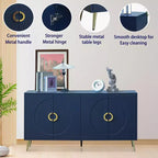 Modern Lacquered 4 Door Wooden Cabinet Sideboard Buffet Server Cabinet Storage Cabinet