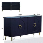 Modern Lacquered 4 Door Wooden Cabinet Sideboard Buffet Server Cabinet Storage Cabinet