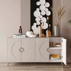 Modern Lacquered 4 Door Wooden Cabinet Sideboard Buffet Server Cabinet Storage Cabinet