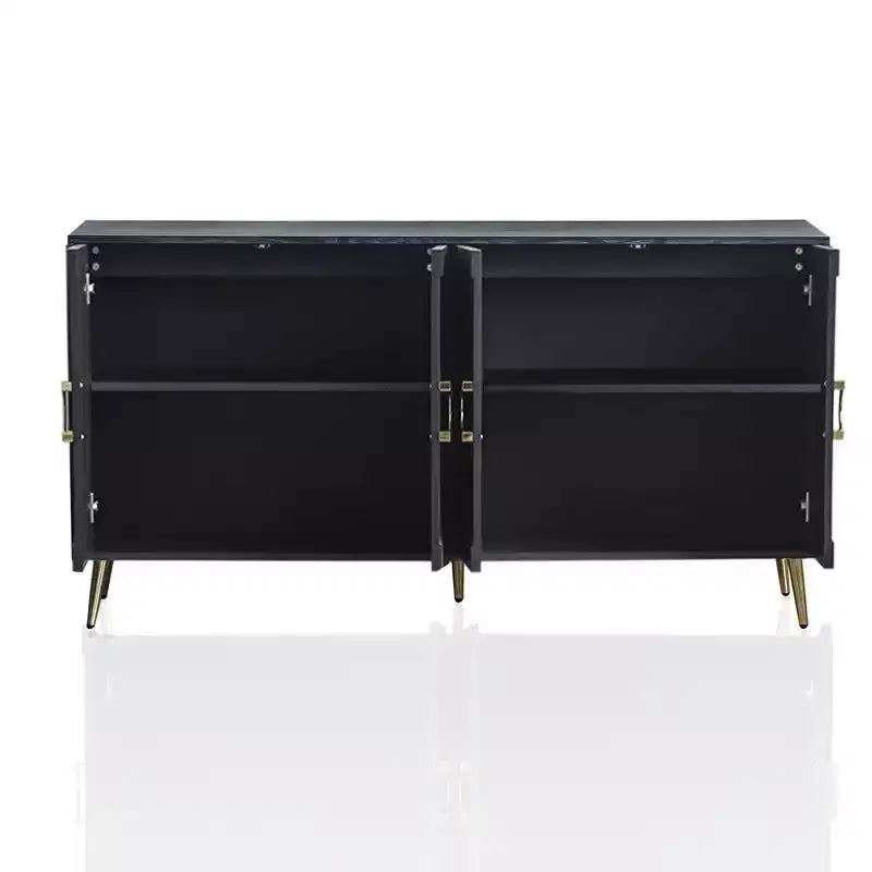 Modern Lacquered 4 Door Wooden Cabinet Sideboard Buffet Server Cabinet Storage Cabinet