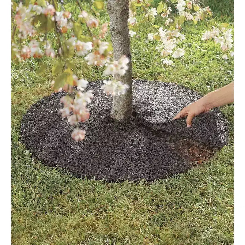 Plow & Hearth Permanent Mulch Recycled Rubber Tree Ring, 24 dia.