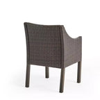 Christopher Knight Home Lorita Outdoor Acacia Wood and Wicker 3 Piece Bistro Set with Cushions