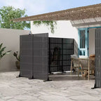 72 H35W Dovelina Black Metal Planter Box with Trellis Privacy Screen for Caf Patio,Garden & Balconies