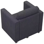 Belffin Corduroy Middle Seat Modular Sectional Couch Module Parts Convertible Modern Sectional Sofa Couch, Dark Grey