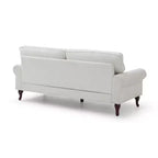 GDFStudio Sheila Linen Upholstery Sofa with Crystal button and Copper Nail