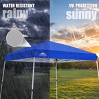 EAGLE PEAK 10x10ft Slant Leg Pop Up Canopy Tent,10x10 Base 8x8 Top