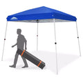 EAGLE PEAK 10x10ft Slant Leg Pop Up Canopy Tent,10x10 Base 8x8 Top