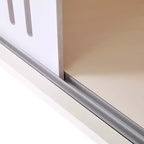 Cat TV Stand Litter Box TV Console with Storage Cabinet & Removable Sliding Door, Cream White-ModernLuxe
