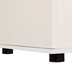 Cat TV Stand Litter Box TV Console with Storage Cabinet & Removable Sliding Door, Cream White-ModernLuxe
