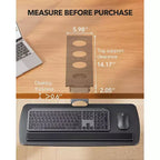 HUANUO Under Desk Keyboard Tray, 360 adjustable and ergonomic, slides out for easy access, 25W x 9.84D, ideal for home or office