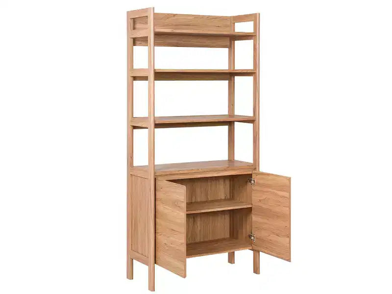 Glapelle 4 Shelf 2 Door Bookcase - ETG9601 - Oak - Safavieh