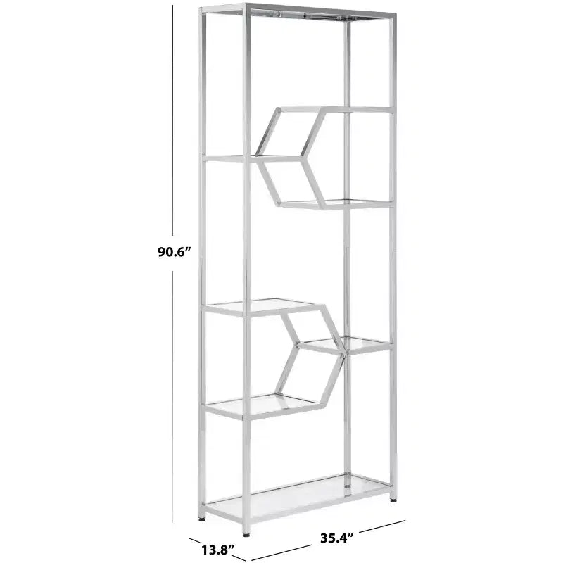 Benoit Chrome Bookcase - SFV1101 - Chrome - Safavieh Couture