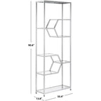 Benoit Chrome Bookcase - SFV1101 - Chrome - Safavieh Couture