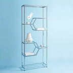 Benoit Chrome Bookcase - SFV1101 - Chrome - Safavieh Couture
