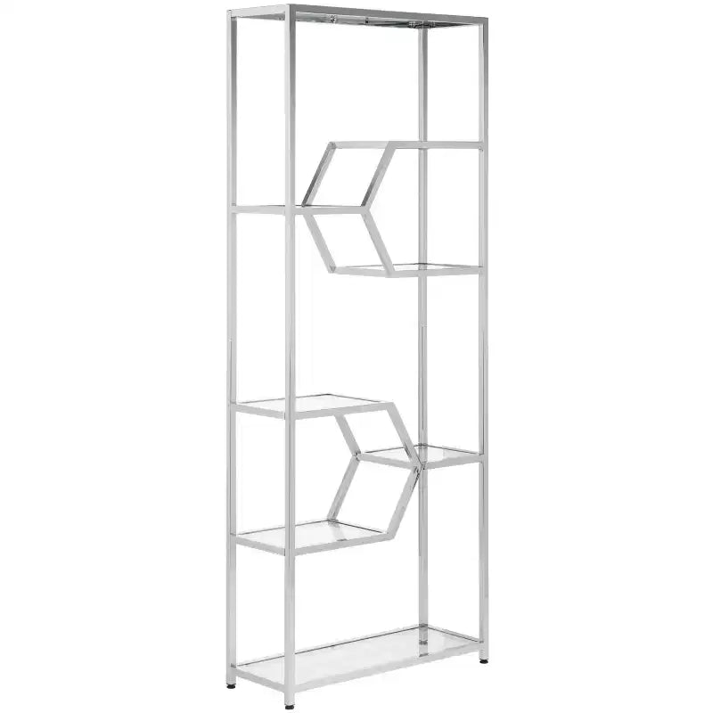 Benoit Chrome Bookcase - SFV1101 - Chrome - Safavieh Couture