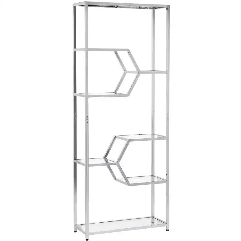 Benoit Chrome Bookcase - SFV1101 - Chrome - Safavieh Couture